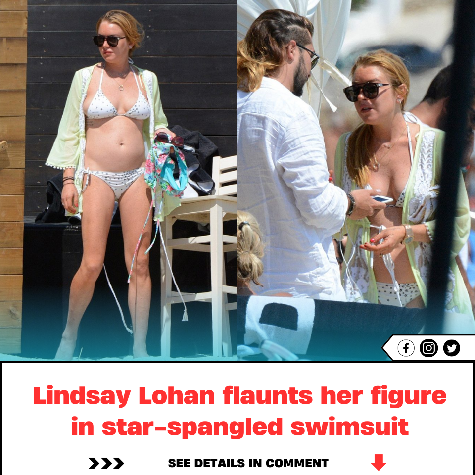 Lindsay Lohan Flaunts Her Figure In Star Spangled Swimsuit News