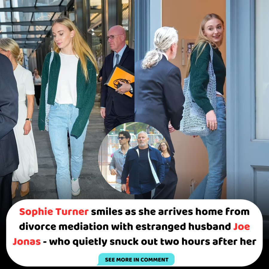 Sophie Turner Smiles As She Arrives Home From Divorce Mediation With ...