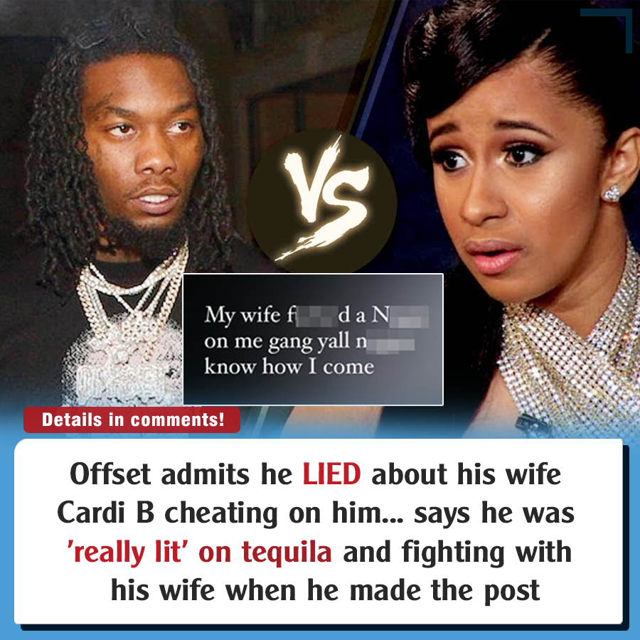 Offset Admits He Lied About His Wife Cardi B Cheating On Him... Says He ...