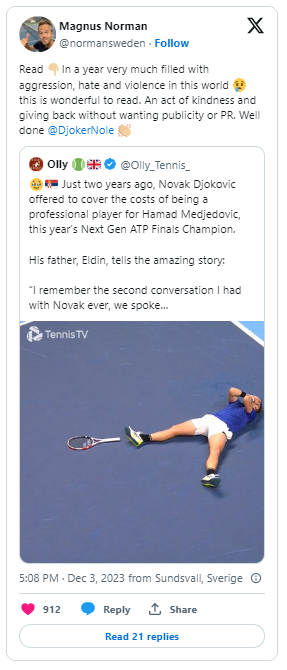 Novak Djokovic’s ‘act Of Kindness’ Turns Tennis Coach Emotional As He Showers Praise On The