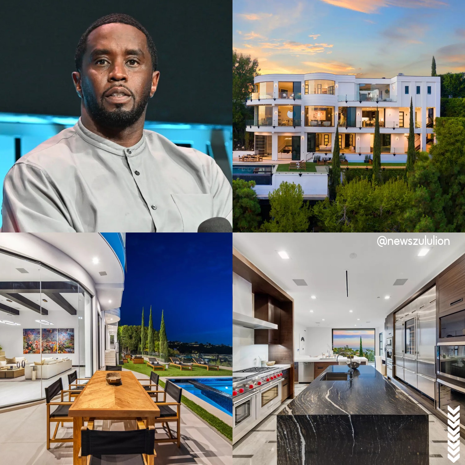 Admire the captivating beauty of Diddy’s $14.5 million Beverly Hills ...