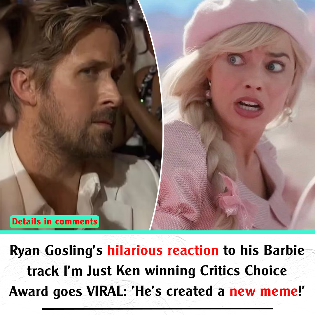 Ryan Goslings Hilarious Reaction To His Barbie Track Im Just Ken Winning Critics Choice Award 0587