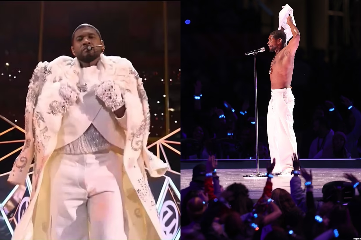 Super Bowl 2024 Halftime Show: Usher Almost FALLS OVER In Roller Skates ...