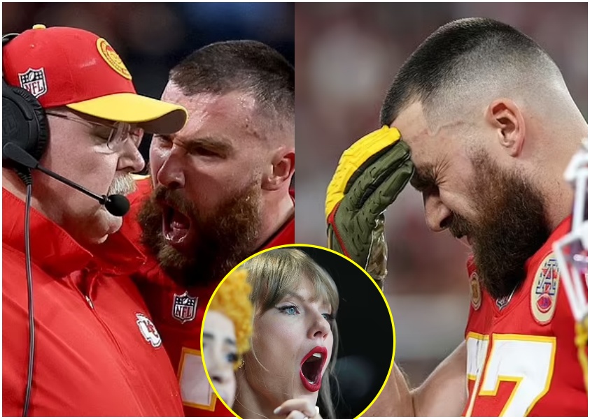 Travis Kelce has shocking Super Bowl MELTDOWN and shoves his coach Andy ...