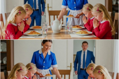 💥“Milionário voltou mais cedo para o jantar — e flagrou a nova babá com as quadrigêmeas… DESABOU!”