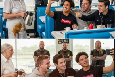 Jovem rico cospe em garçonete idosa — sem notar motociclistas observando