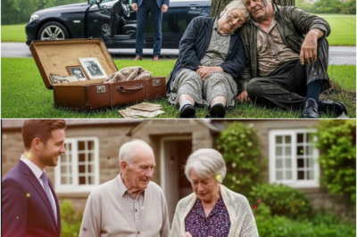 O milionário se chocou ao ver um casal idoso caído na chuva diante de sua casa.